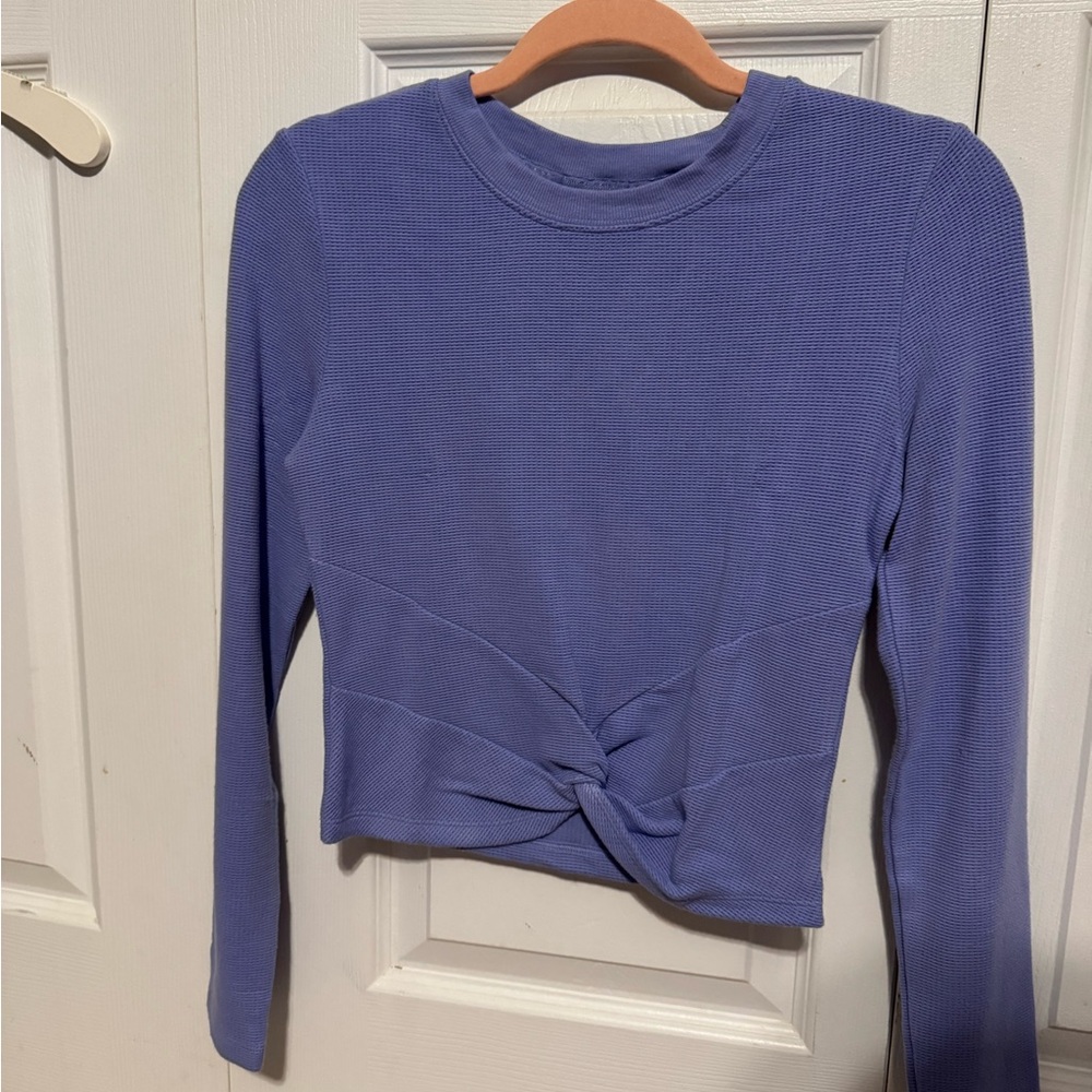 Victoria's Secret Blue Long Sleeve Crop Top